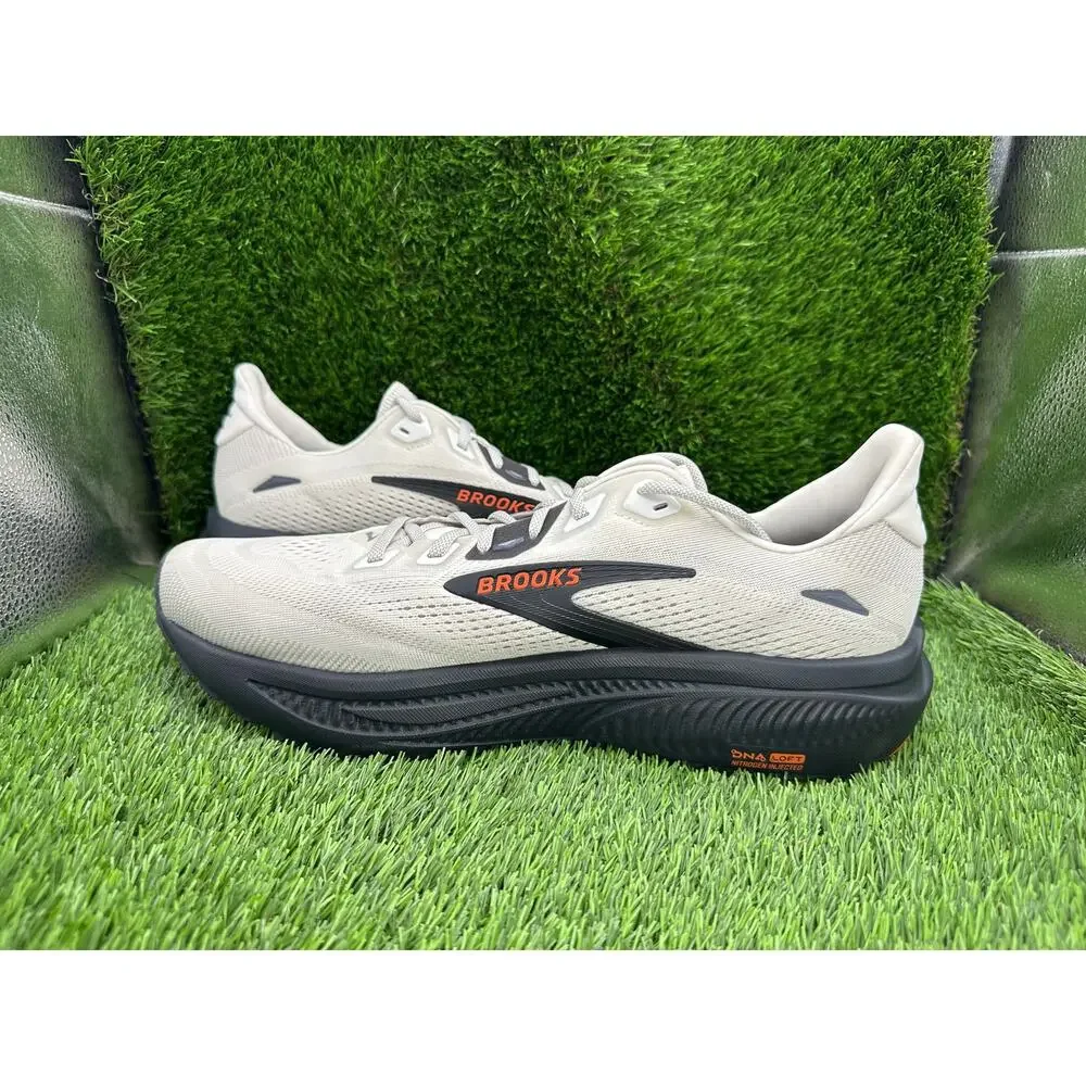 Brooks Ghost 18 1104931D292 Athletic Sneaker Men's 12.5D Beige Knit Gym Jogging